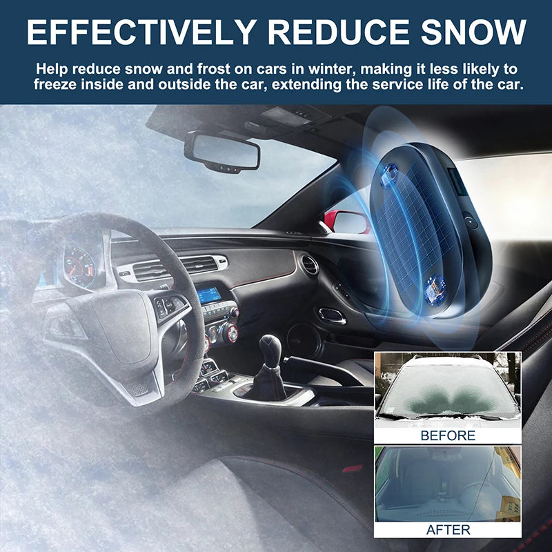 Electromagnetic Car Snow Melting Device Antifreeze Snow Removal Instrument Solar Car Snow Remover Defroster Windshield De Icer