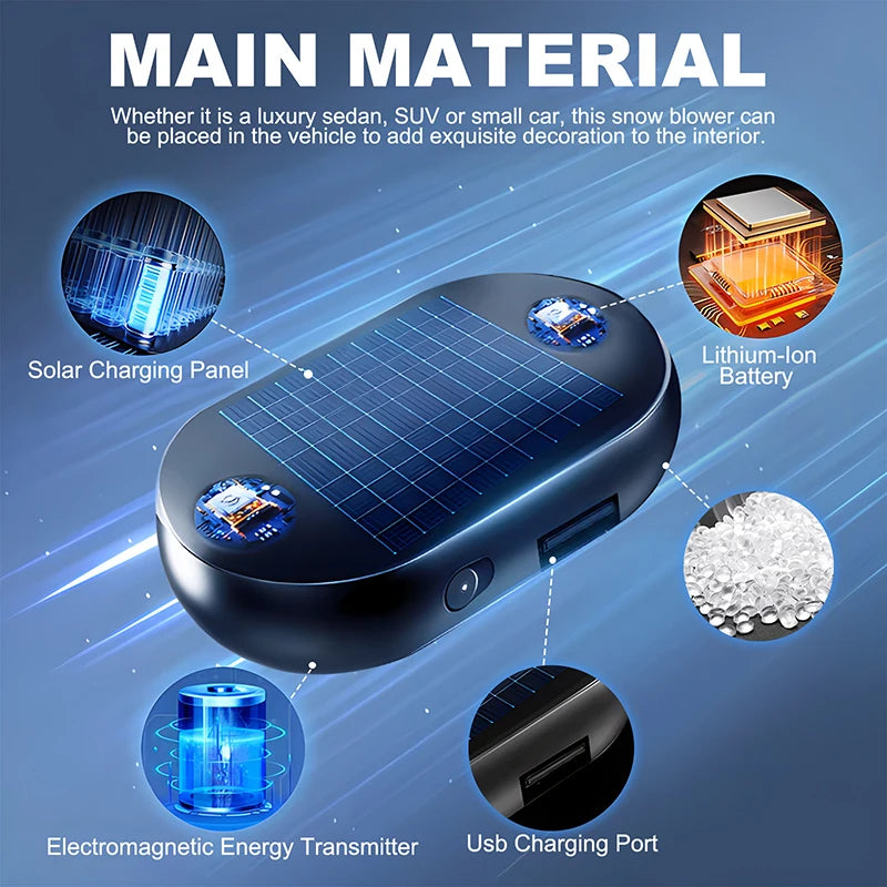 Electromagnetic Car Snow Melting Device Antifreeze Snow Removal Instrument Solar Car Snow Remover Defroster Windshield De Icer